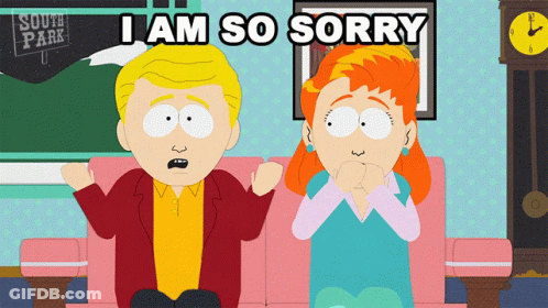 Man And Woman On Couch Saying I Am So Sorry GIF