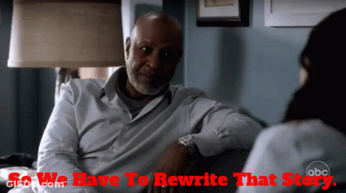 Man And Woman On Couch Saying So We Have To Rewrite That Story GIF