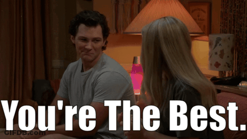 Man And Woman On Couch Saying You're The Best GIF
