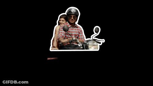 Man And Woman On Motorcycle Can't Wait To Meet You GIF