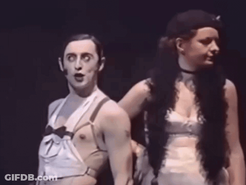 Man And Woman On Stage Woman In Beret GIF