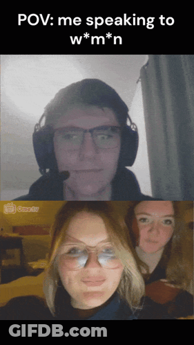 Man And Woman On Video Call GIF