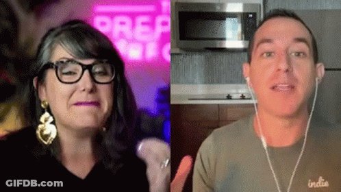 Man And Woman On Video Call GIF