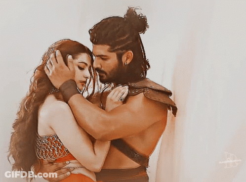 Man And Woman Painting With A And B GIF