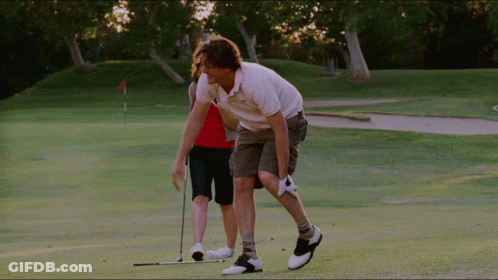 Man And Woman Playing Golf GIF