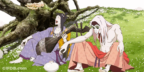 Man And Woman Playing Instruments GIF