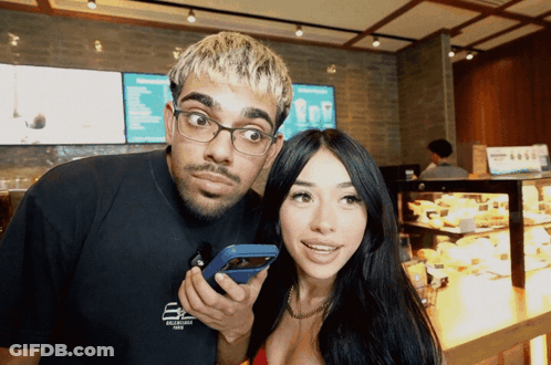 Man And Woman Posing Balenciaga Paris Shirt GIF