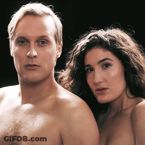 Man And Woman Posing For Picture GIF