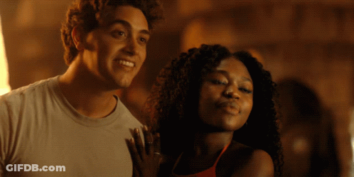 Man And Woman Posing For Picture GIF