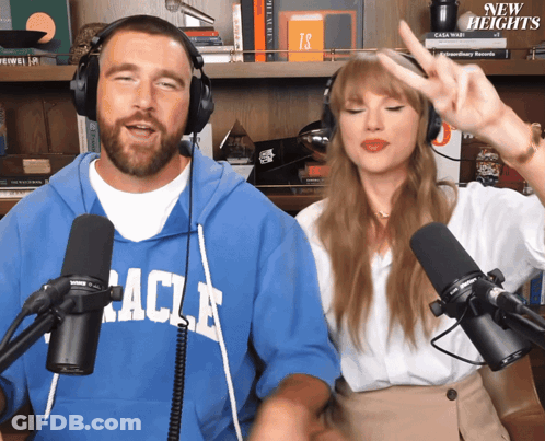 Man And Woman Posing For Picture With Meme-Gen.ai GIF