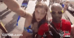 Man And Woman Posing Man In Sunglasses Think Music Juice Shirt GIF