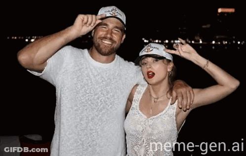 Man And Woman Posing With Meme-Gen.ai GIF