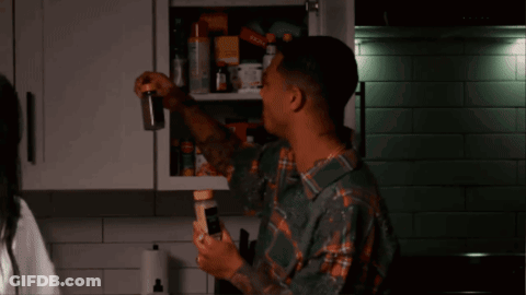 Man And Woman Preparing Food With Cutting Board Saying King GIF