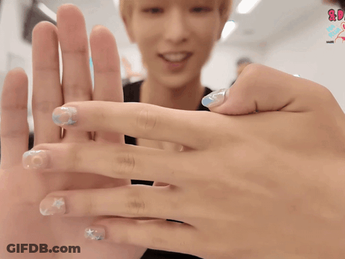 Man And Woman's Nails With Shady Af Comebacks GIF