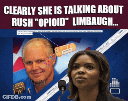 Man And Woman Saying Clearly She Is Talking About Rush Opioid Limbaugh GIF