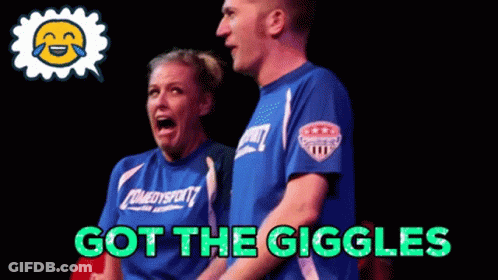 Man And Woman Saying Got The Giggles GIF