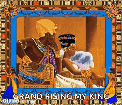 Man And Woman Saying Grand Rising My King GIF