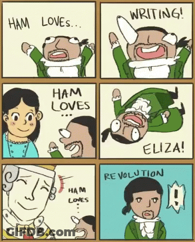 Man And Woman Saying Ham Loves Writing GIF