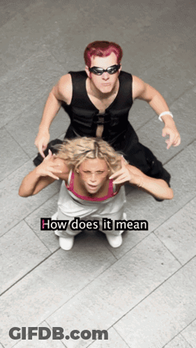 Man And Woman Saying How Does It Mean GIF