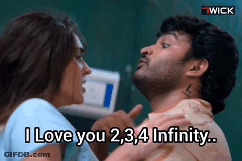 Man And Woman Saying I Love You 2,4 Infinity GIF
