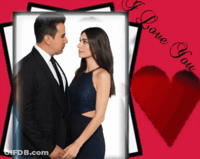 Man And Woman Saying I Love You GIF