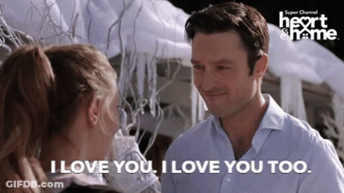 Man And Woman Saying I Love You GIF