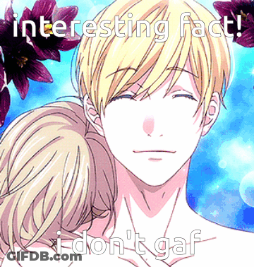 Man And Woman Saying Interesting Fact I Don't Gaf GIF