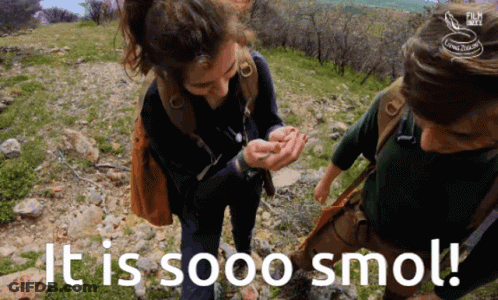 Man And Woman Saying It Is Sooo Smol GIF
