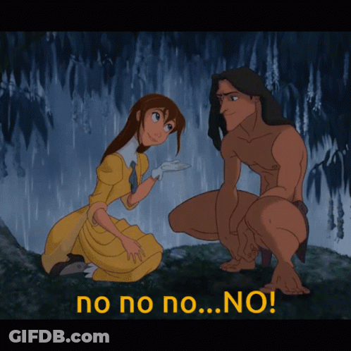 Man And Woman Saying No No No GIF