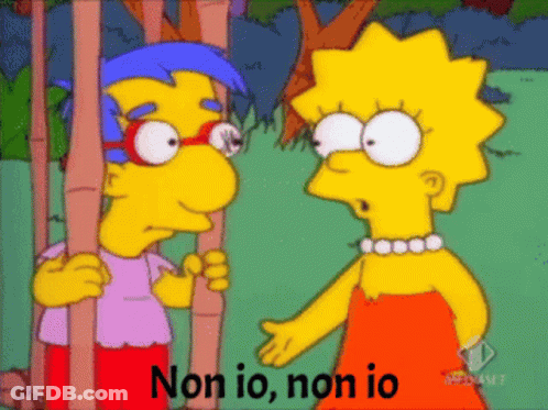 Man And Woman Saying Non Io Non Io GIF