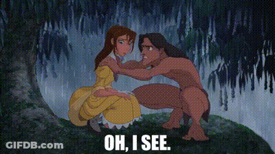 Man And Woman Saying Oh I See GIF
