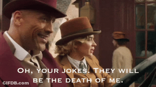 Man And Woman Saying Oh Your Jokes GIF