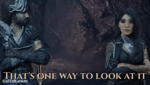 Man And Woman Saying That's One Way To Look At It GIF