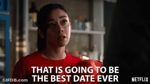 Man And Woman Saying Then It's A Date GIF