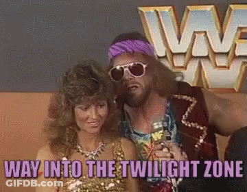 Man And Woman Saying Way Into The Twilight Zone GIF
