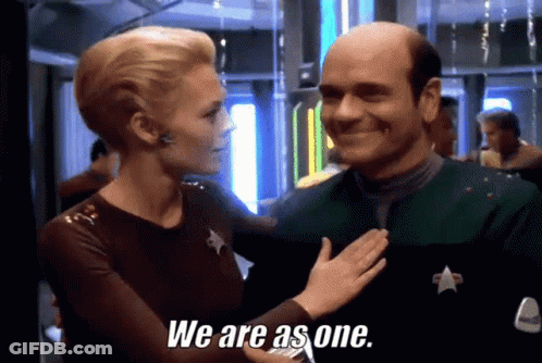 Man And Woman Saying We Are As One GIF