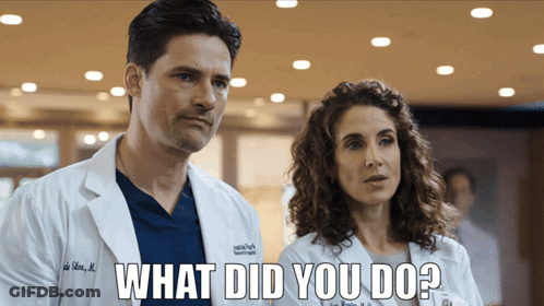 Man And Woman Saying What Did You Do GIF