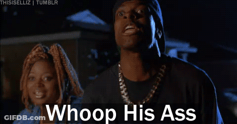 Man And Woman Saying Whoop His Ass GIF