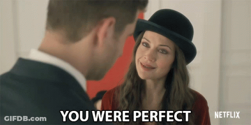 Man And Woman Saying You Were Perfect GIF
