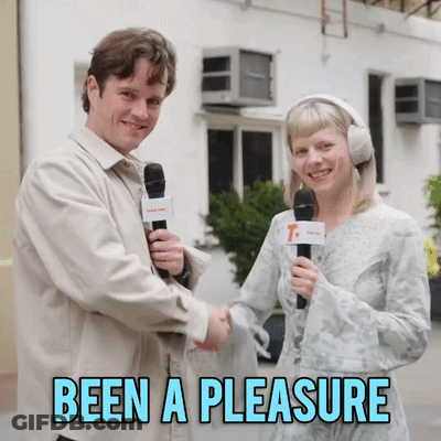Man And Woman Shaking Hands Saying Been A Pleasure GIF
