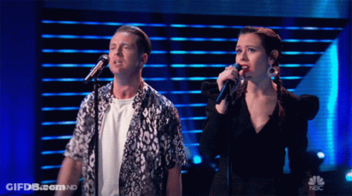 Man And Woman Singing On Stage Songland GIF