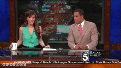 Man And Woman Sitting At Desk With Number 5 GIF
