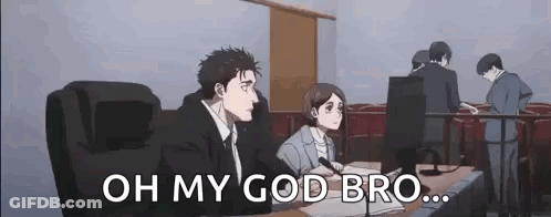 Man And Woman Sitting At Table With Microphone GIF