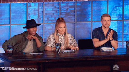 Man And Woman Sitting At Table World Of Dance GIF