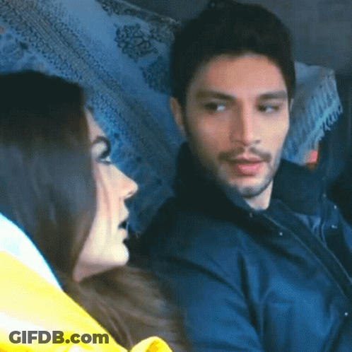 Man And Woman Sitting In Car Talking GIF