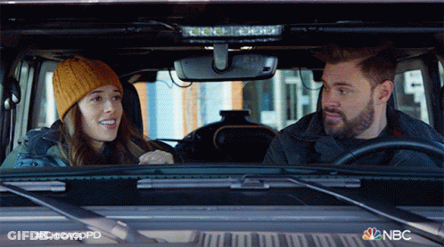Man And Woman Sitting In Car With #Chicagopd GIF