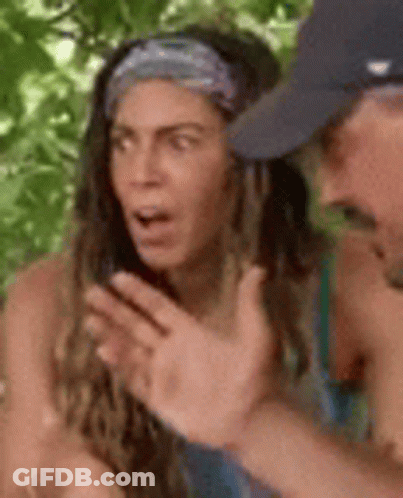 Man And Woman Sitting In Woods GIF