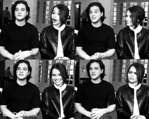 Man And Woman Sitting Next To Each Other GIF