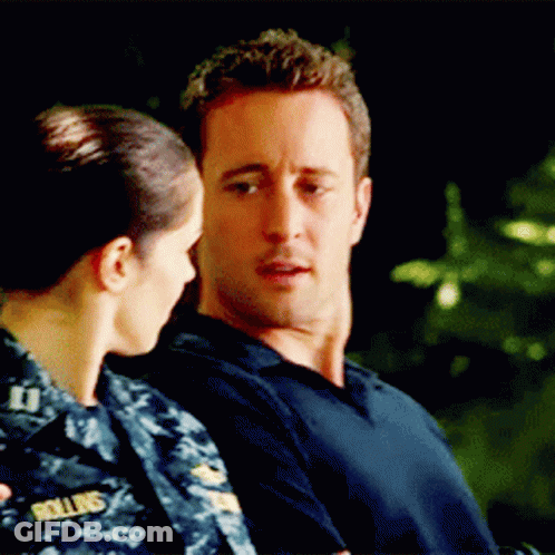 Man And Woman Sitting Next To Each Other Patterson Uniform GIF