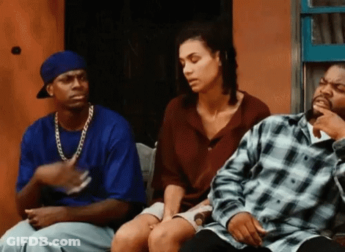 Man And Woman Sitting On Bench GIF